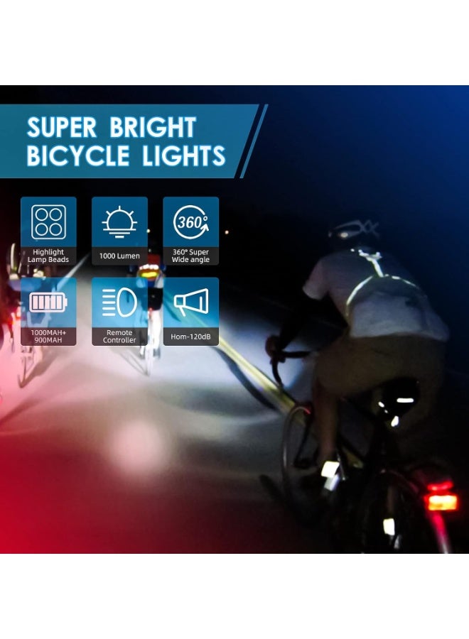JACIRCLE Bike Light, High Lumens Super Bright Bicycle Lite, USB Rechargeable Bike Headlight & Taillight Set, Waterproof Safety Bike Front & Rearlight USB Rechargeable Front and Back Lights, LED Bicycle Headlight and Tail Light Set, for Road, Mountain, Night Riding MTB Light - Image 5